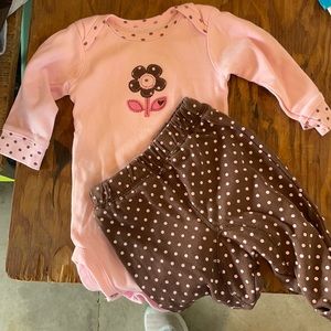 Carter’s pink and brown set